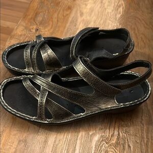 NAOT Women's Metallic Sandals in like new condition Size 40